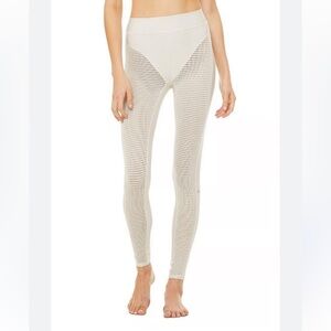 ALO Yoga Cream Mesh Leggings